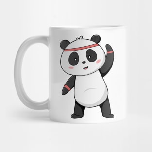 Panda at Fitness with Headband & Sweatband Mug